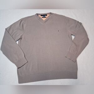 Tommy Hilfiger Men's Beige V-Neck Sweater